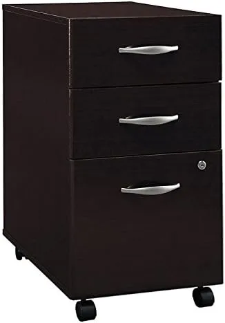 Bush Business Furniture Series C 3 Drawer Mobile File Cabinet in Mocha Cherry