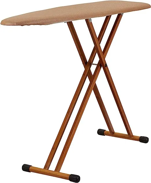 Bamboo 4-Leg Steel Top Ironing Board Household Essentials