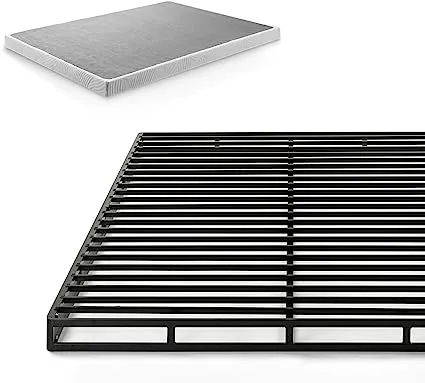 ZINUS Quick Lock Metal Smart Box Spring, 4 Inch Mattress Foundation, Strong Metal Structure, Easy Assembly, Full, WhiteZINUS Quick Lock Metal Smart Box Spring, 4 Inch Mattress…