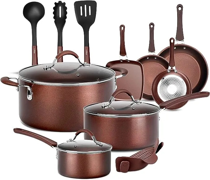 NutriChef Nccw14s 14-Piece Kitchenware Pots & Pans Set