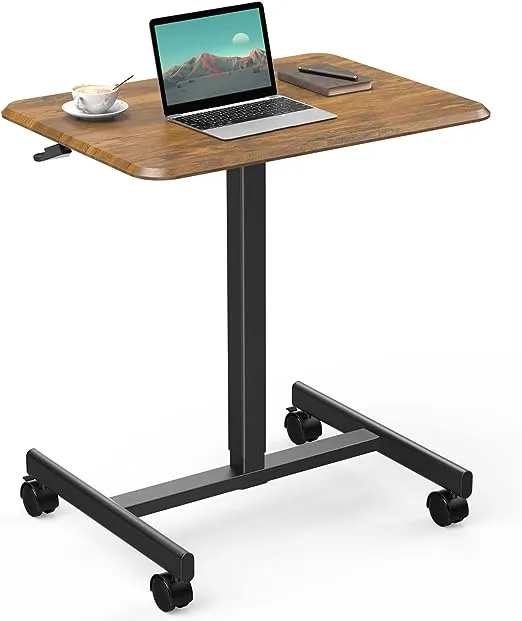 Sweetcrispy Small Mobile Rolling Standing Desk