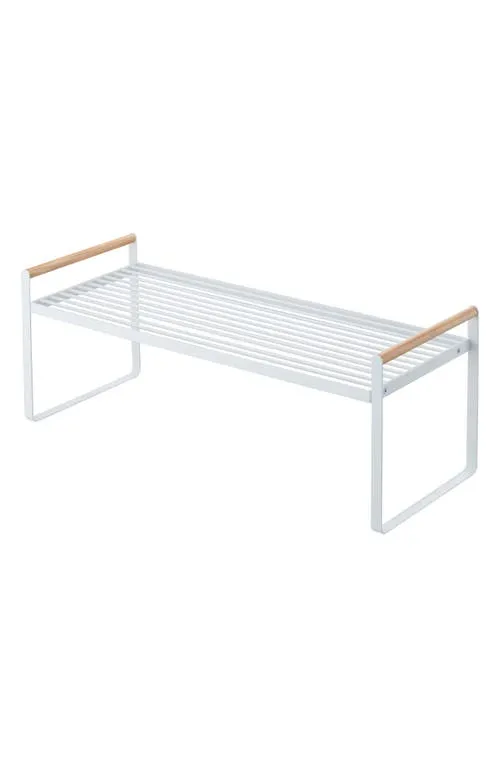 YAMAZAKI home Wired Organizer Rack-Kitchen Storage Shelves, One Size, White - 3803