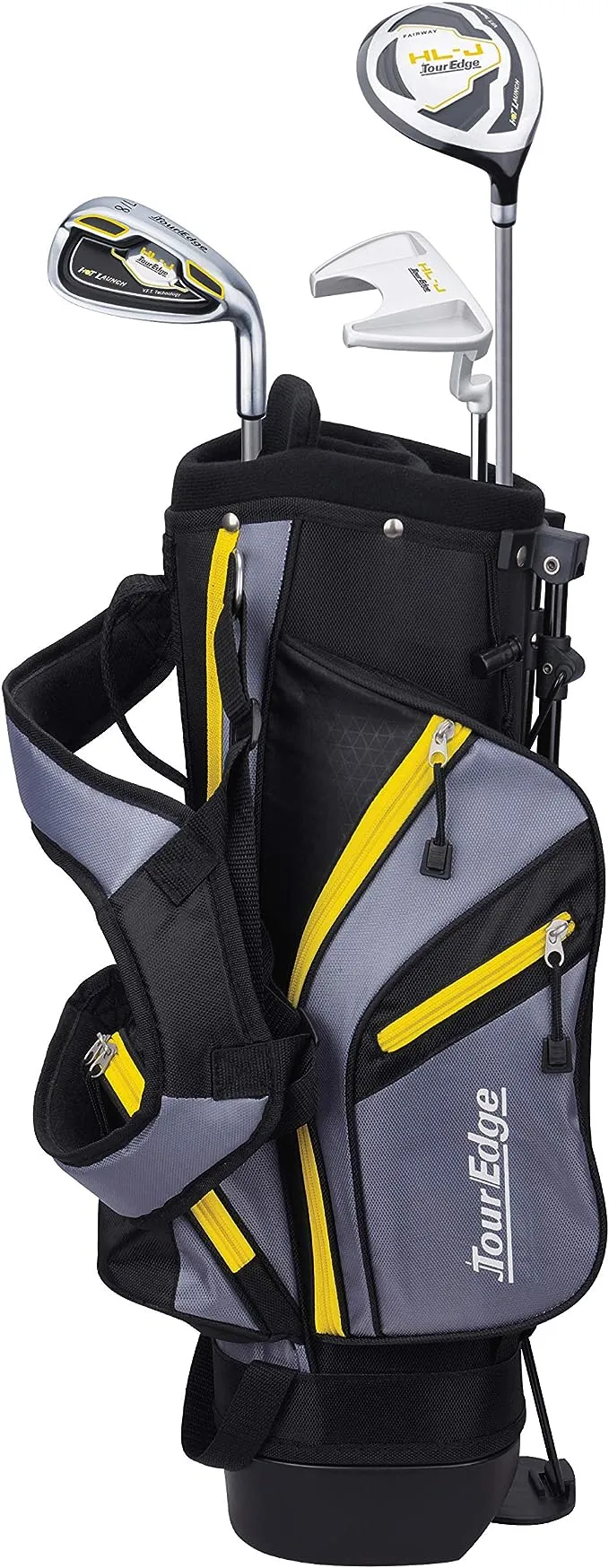 Tour Edge HL-J Junior Complete Golf Set w/ Bag (Multiple Sizes) Right Hand Yellow, Ages 3-6 Yrs, 4 Piece Set