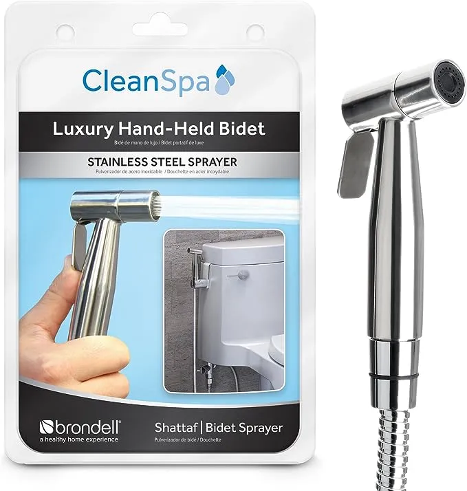 Brondell CSL-40 CleanSpa Luxury Hand Held Bidet Shattaf Sprayer, Silver