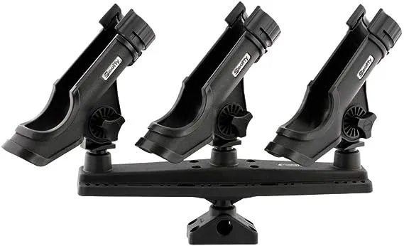 Scotty #256 Triple Rod Holder, Black