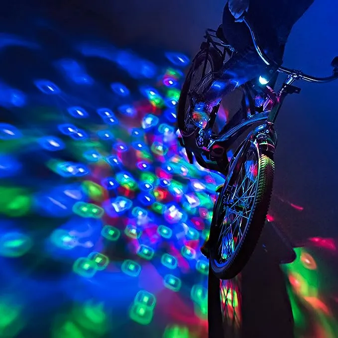 Brightz CruzinBrightz Disco Party LED Bike Light, Tri-Colored - Blinking Swirling Color Patterns - Bicycle Light for Riding at Night - Mounts to Handlebar or Bike Frame - Fun Bike Accessories