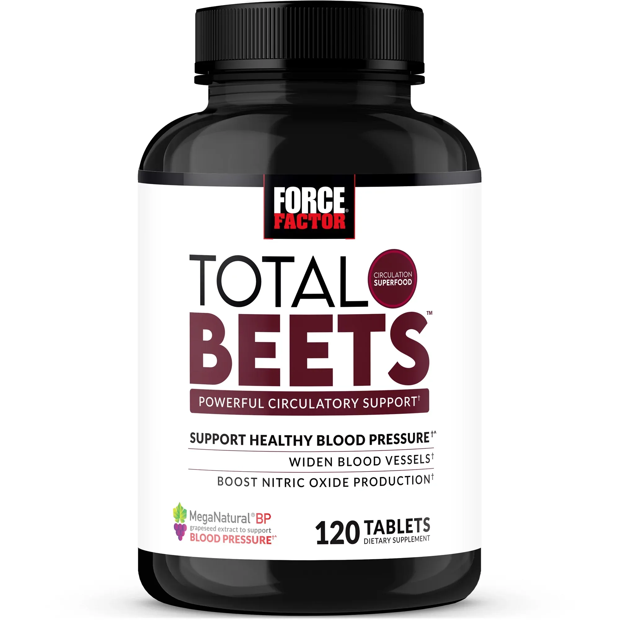 Force Factor Total Beets Powerful Circulatory Support, Tablets - 120 tablets