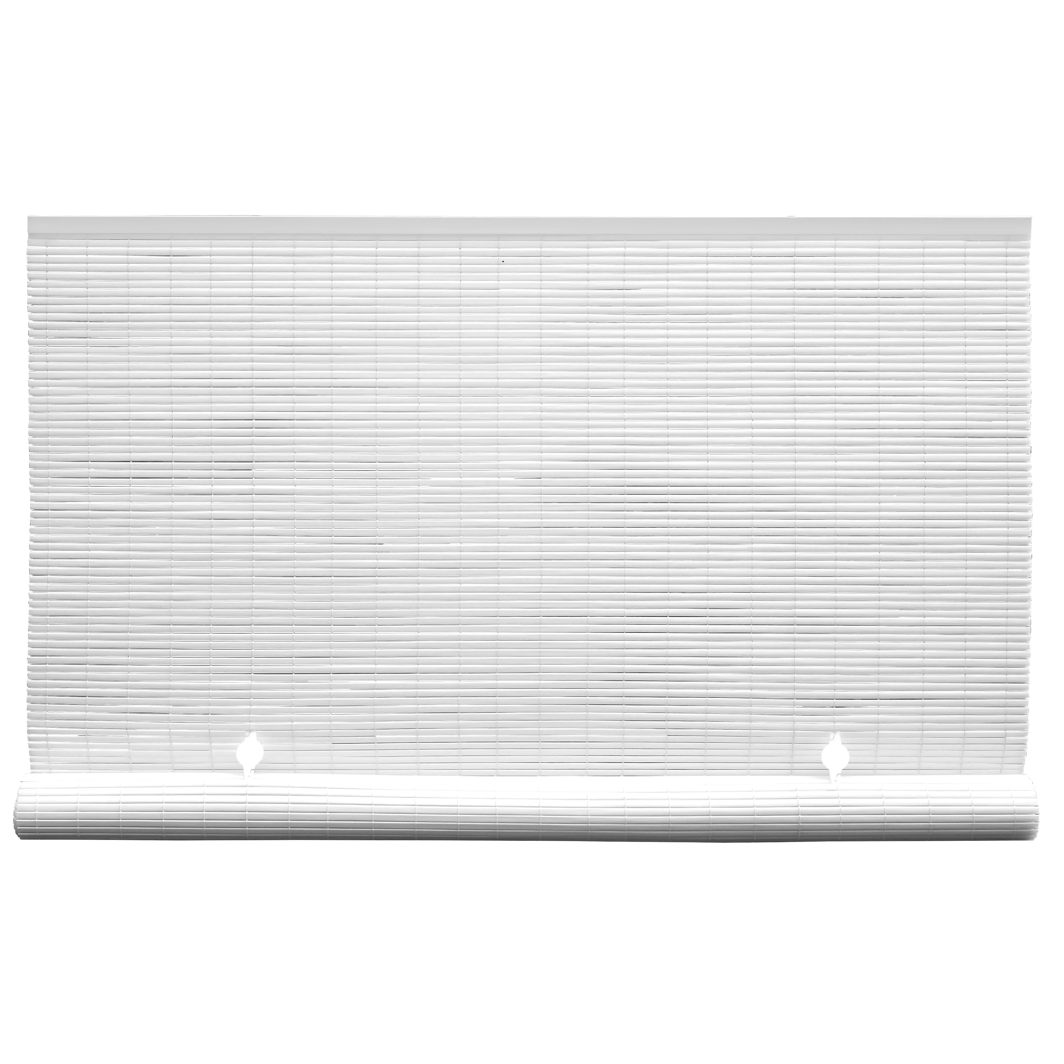 Radiance PVC Roll-up Outdoor Cordless White 1/4" PVC Light Filtering Roller Sun Shade, 6' x 6'