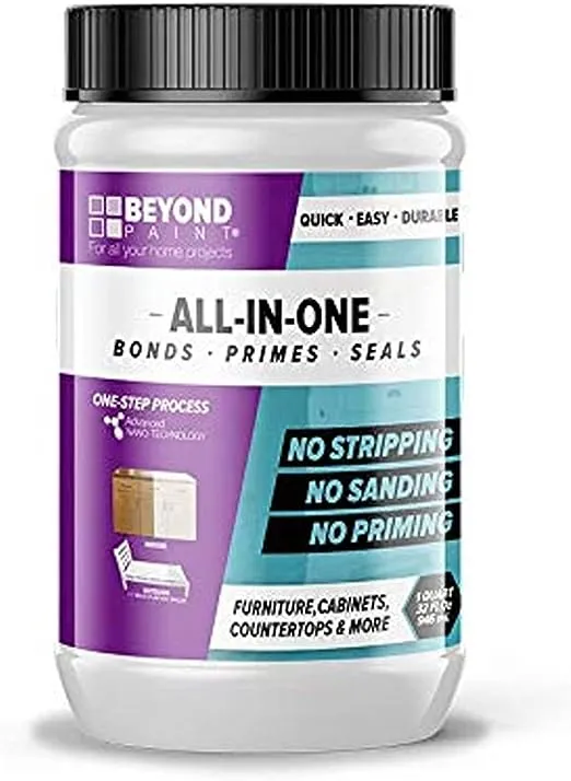 Beyond Paint All-in-One Refinishing Paint, No Sanding, Matte Finish for Cabinets, Countertops, Furniture and Doors, 1 Gallon, Pebble