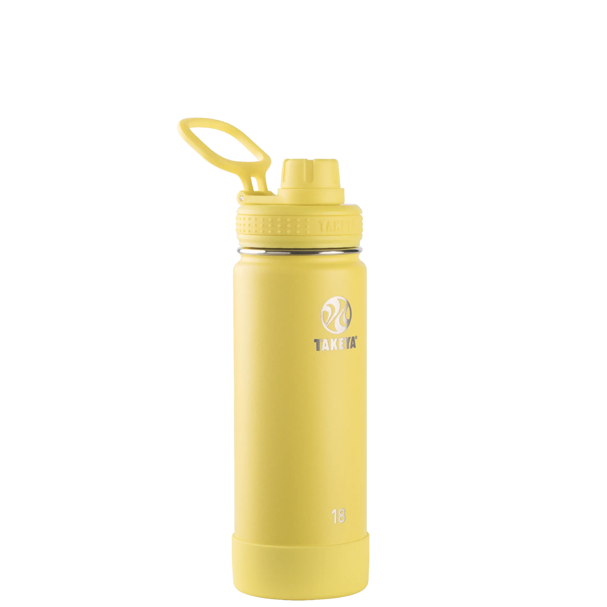 Takeya Actives Insulated Stainless Steel Water Bottle with Spout Lid, 64 Ounce, Onyx