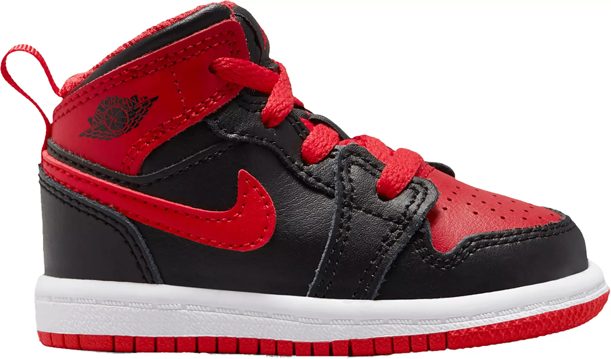 Air Jordan 1 Mid TD - Black / Fire Red / White 9C