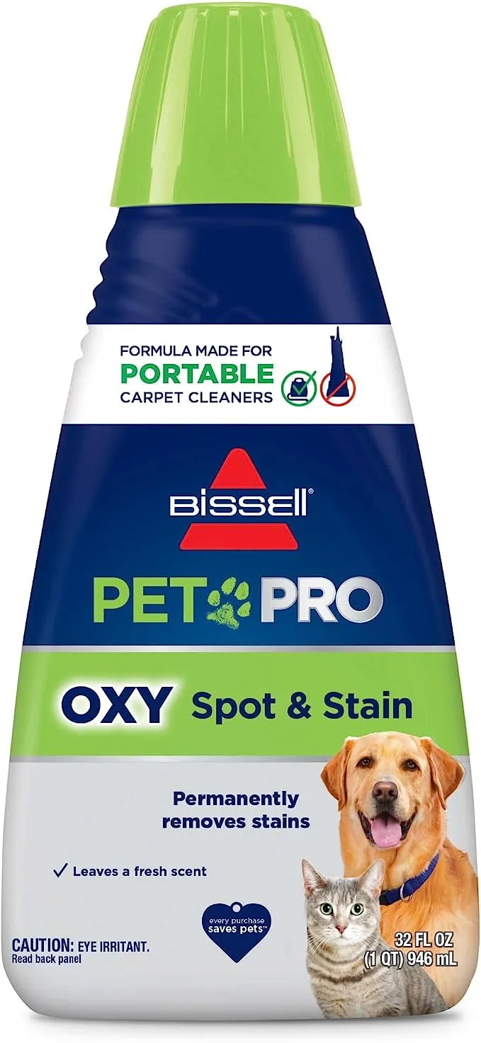 BISSELL® PET PRO OXY Spot & Stain Formula for Portable Carpet Cleaners, 32 oz., 2034