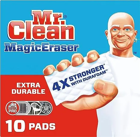 Mr. Clean Magic Eraser Extra Durable, Cleaning Pads with Durafoam, 10 Count