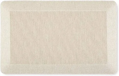 Martha Stewart Mira Modern Heathered Anti-Fatigue Air-Infused Kitchen Mat, Beige, 19.6"x32"