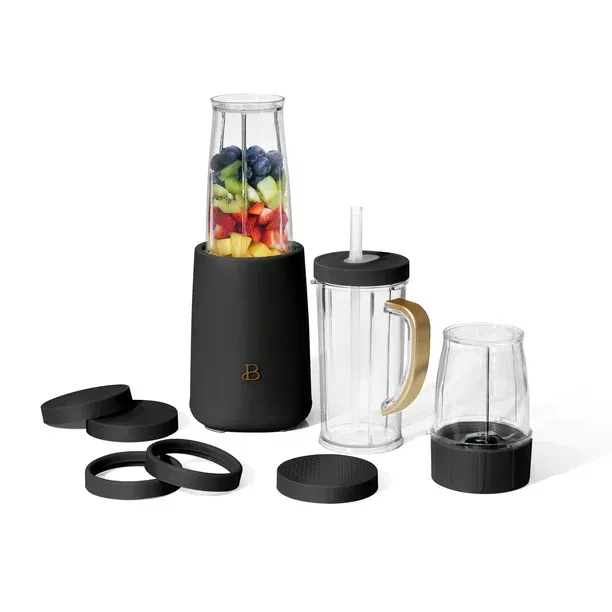 Beautiful Personal Blender Set with 12 Pieces, 240 W, White Icing by Drew Barrymore