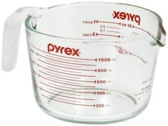 Pyrex SYNCHKG039125 4 Measuring Cup, Clear with Red Graphics