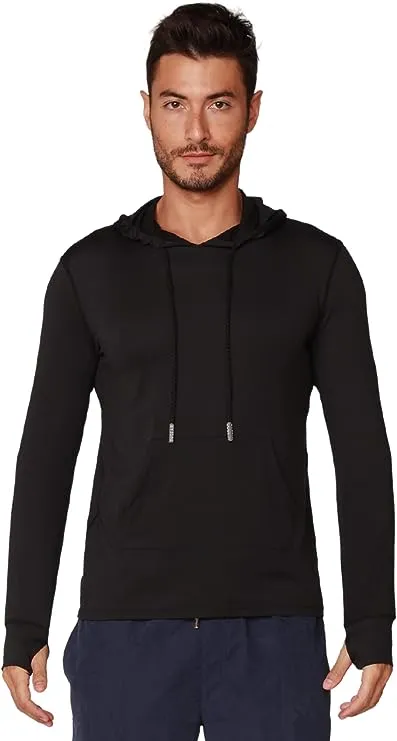 Performance UPF 50+ - Sudadera con capucha para hombre, manga larga con bolsillos, protección solar y protección solar