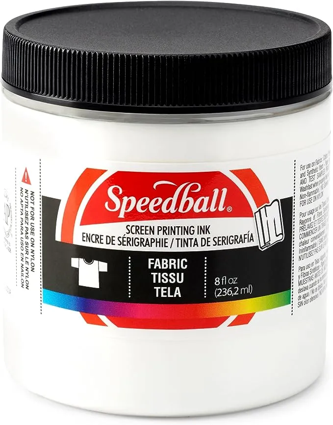 Speedball 8 oz Fabric Screen Printing Ink - White