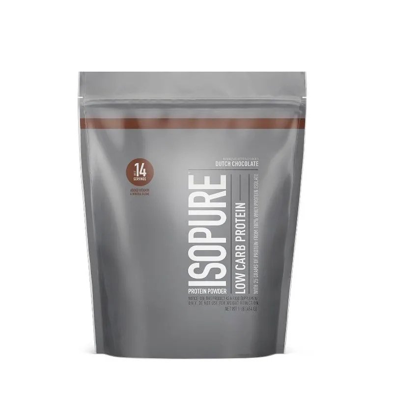 Isopure, Low Carb Protein Powder, Dutch Chocolate, 1 lb (454 g)