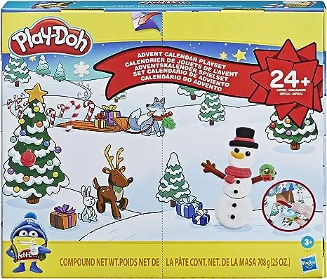 Play-Doh Calendario de Adviento de juguete para niños de 3 años en adelante con más de 24 accesorios sorpresa