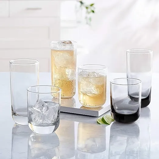 Libbey Polaris 16-Piece Tumbler and Rocks Glass Set Axis