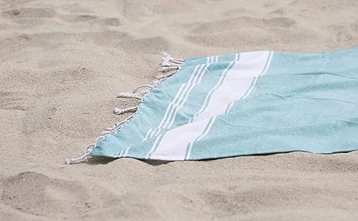 Lane Linen Lot de 4 serviettes de plage 100 % coton, surdimensionnées, pré-lavées, à séchage rapide, serviettes de plage sans sable, serviettes de piscine pour adultes, 99 x 180 cm, rose quartz