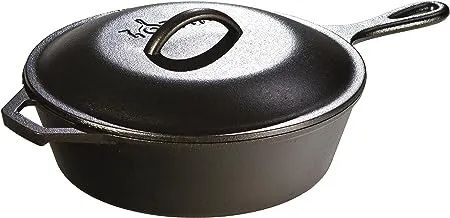 Lodge L6SC3 Logic Seasoned Cast Iron Skillet Pot Dutch Oven #6 Lid 9 Inch