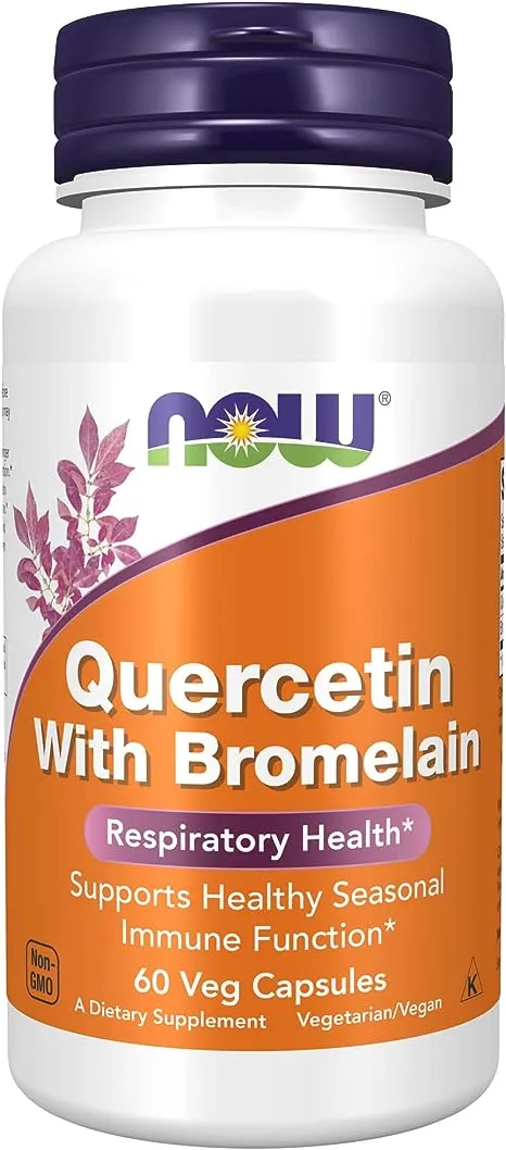 NOW Supplements, Quercetin with Bromelain, Balanced Immune System, 120 Veg Capsules