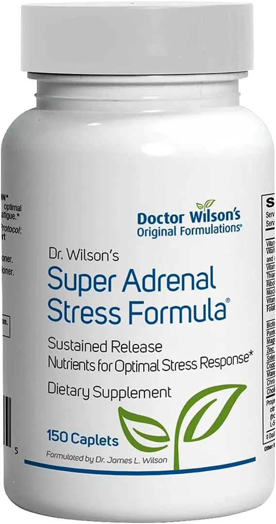 Dr. Wilson’s Super Adrenal Stress Formula sustained Release nutrients for Daily Stress and Energy Support 150 caplets