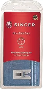 SINGER Non-Stick Presser Foot | Ideal for Sewing Leather, Vinyl, Plastic, Oilcloth & Laminated Fabrics | Smooth Glide with Teflon Coating | Works Best On Singer Sewing Machines