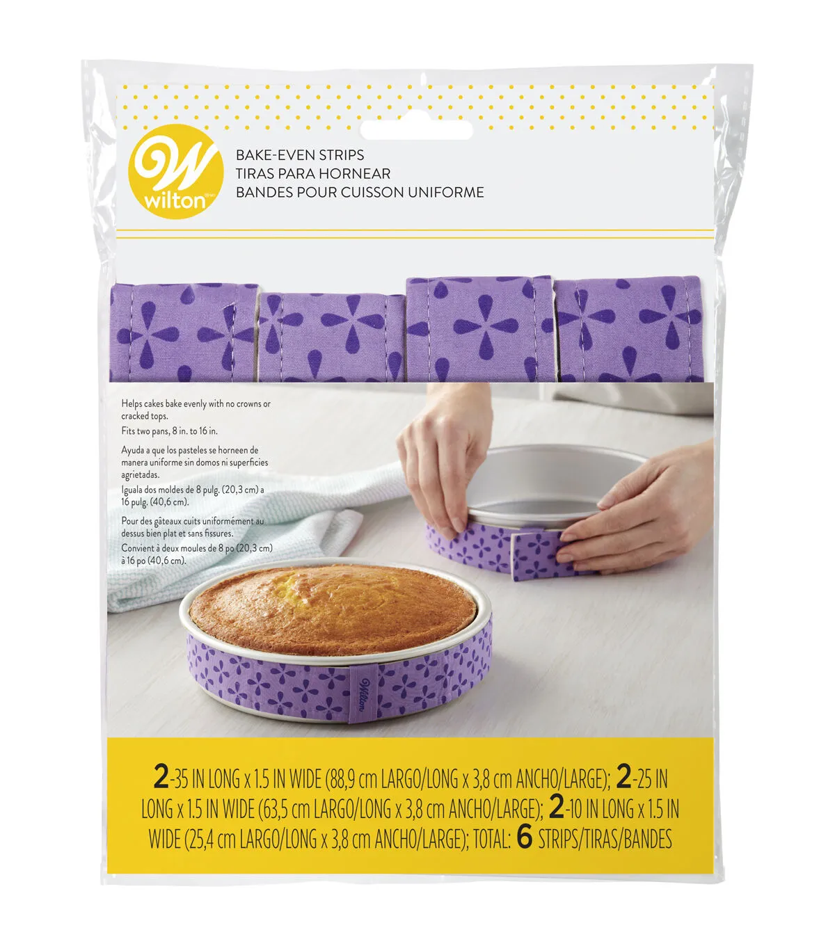 Wilton Bake-Even Cake Strips, 6-Piece