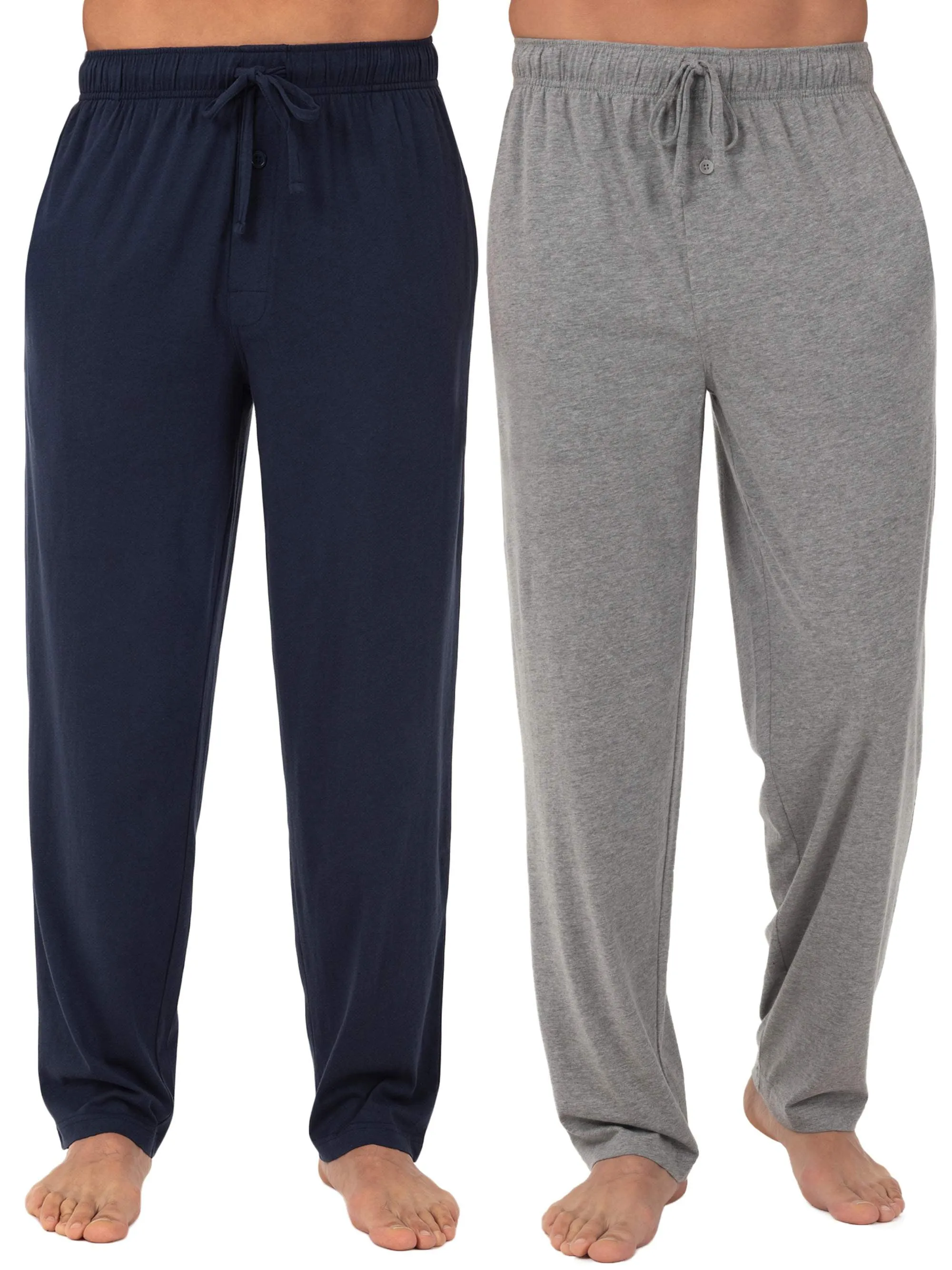 Fruit of the Loom Men's Extended Sizes Jersey Knit Sleep Pajama Lounge Pant (1 & 2 Packs)