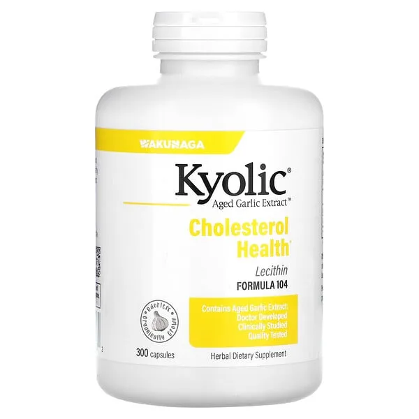 Kyolic, Aged Garlic Extract with Lecithin, Cholesterol Formula 104, 300 Capsules