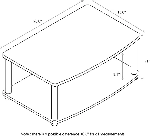 Furinno Turn-N-Tube No Tools 2-Tier Elevated TV Stands