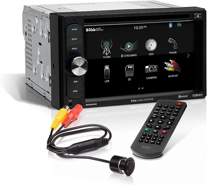 BOSS Audio Systems BVB9351RC Car Stereo System - 6.2 Inch Double Din, Touchscreen, Bluetooth Audio and Hands-Free Calling, AM/FM Radio Receiver, CD Player, Backup Camera