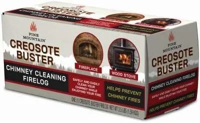 Pine Mountain Creosote Buster Chimney Cleaning Safety Firelog 3.5Lb Log Brown 1 Count, (4152501500)