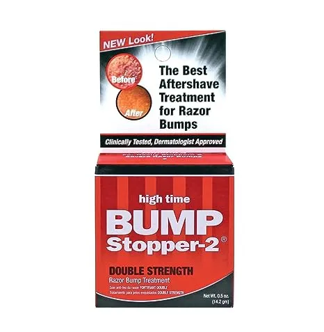 High Time Bump Stopper 2 Double Strength Razor Bump Treatment 0.5 OzHigh Time Bump Stopper 2 Double Strength Razor Bum…