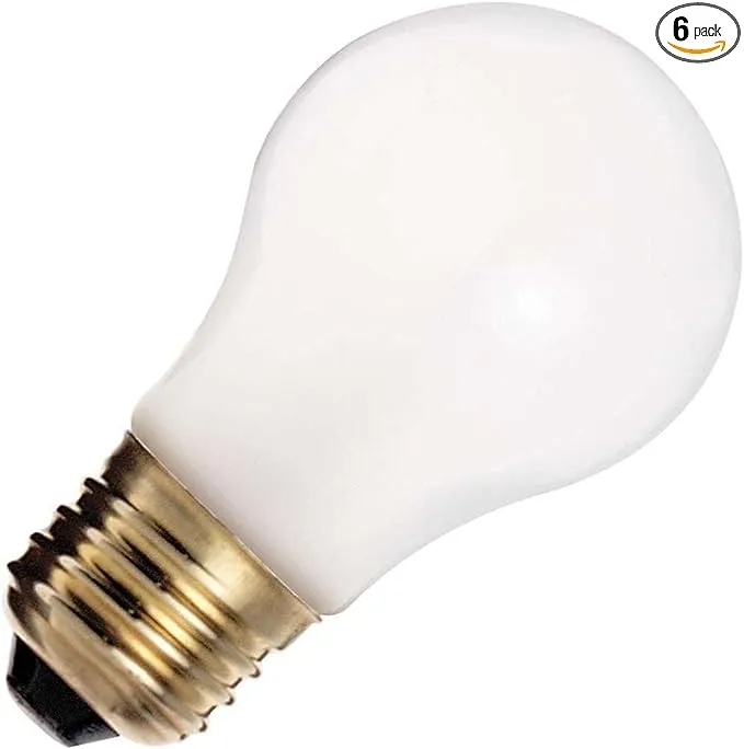 Satco 40A15/TF Incandescent Shatter Proof, 40W E26 A15, Frosted Bulb [Pack of 6]Satco 40A15/TF Incandescent Shatter Proof, 40W E26 A15, Frosted Bulb [Pack of 6]