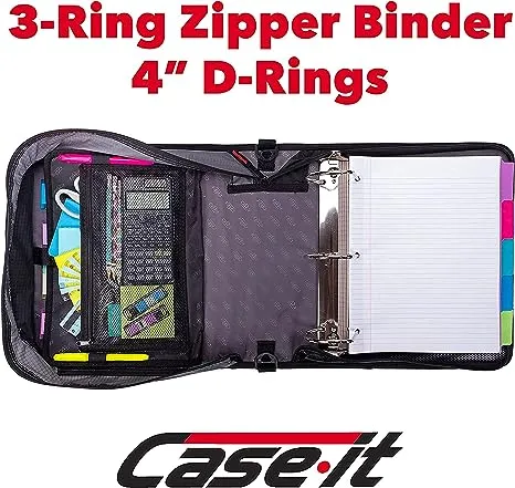 Case-it King Sized Zip Tab Zipper Binder