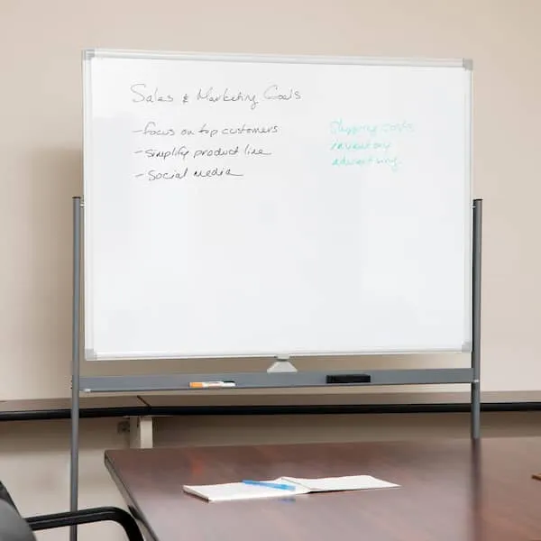 Mind Reader Magnetic Double-Sided Dry- Erase White Board