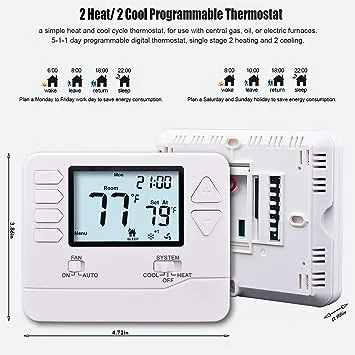 Termostatos programables para sistemas domésticos de etapas múltiples Precisión