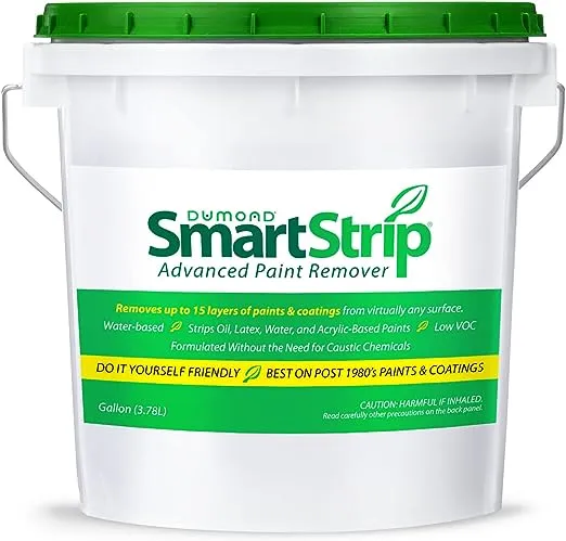 Smart Strip Advanced Paint Remover - Strips Up to 15 Layers of Acrylic, Latex, Oil, & Water-Based Paint, Varnish & Coatings - DIY Friendly - 1 Gallon