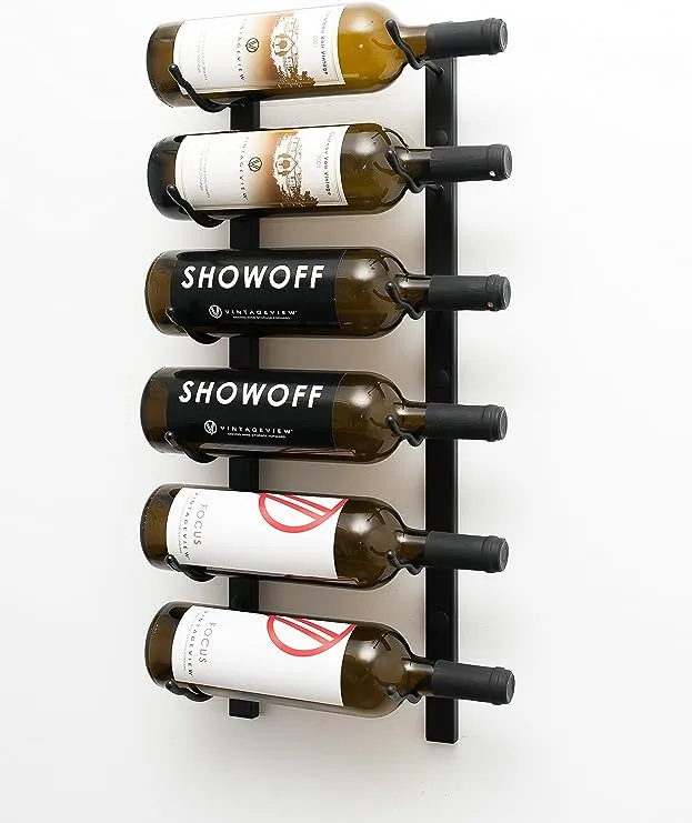 W Series 2ft Wall Mounted Wine Rack (6 bottles - Single Depth)