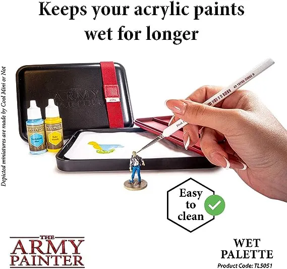 The Army Painter Wet Palette for Acrylic Painting and Hydro Pack Paper Palette, Premium Paint Palette with Lid