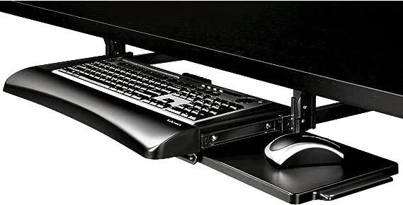 Fellowes Office Suites Underdesk Keyboard Tray, Black/Silver