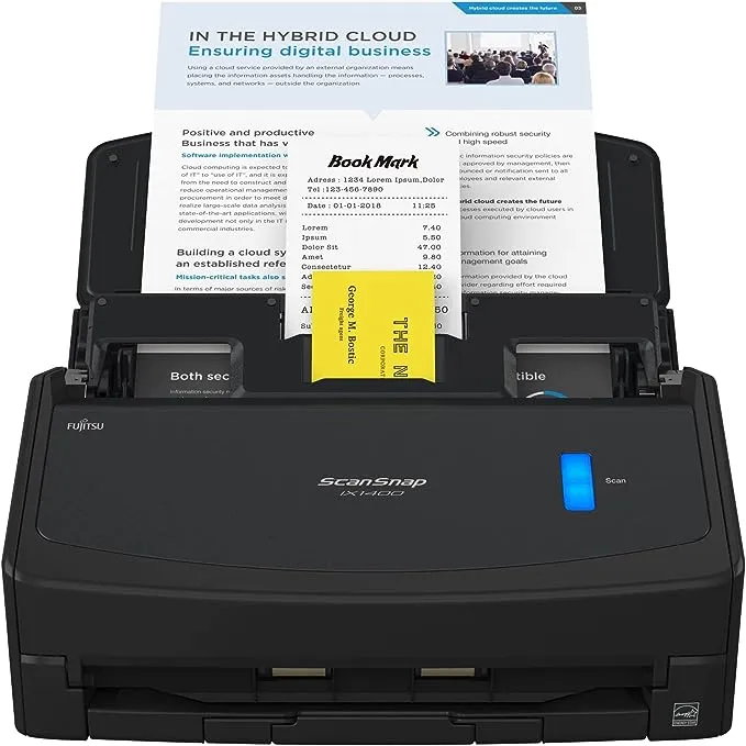 Fujitsu ScanSnap iX1400 Blk TAA Scanner 40ppm