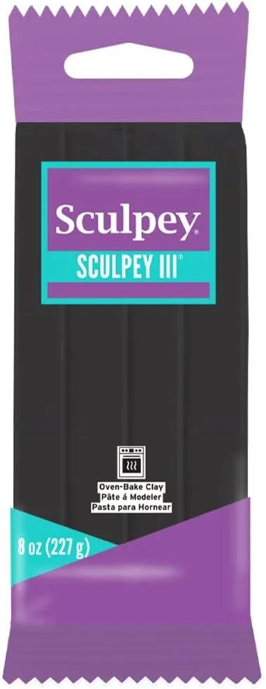 Sculpey III Polymer Clay 8 oz, Black