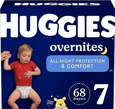 Huggies Overnites Size 7 Overnight Diapers (41+ lbs), 60 Ct