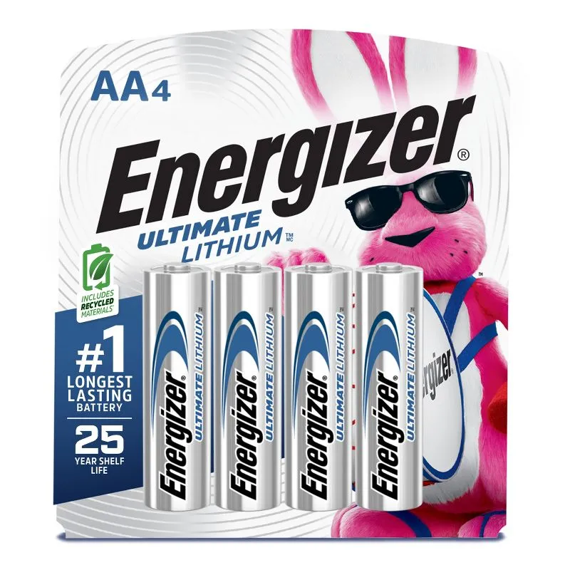 Energizer Ultimate Lithium AA Batteries (2 Pack), Double A Batteries