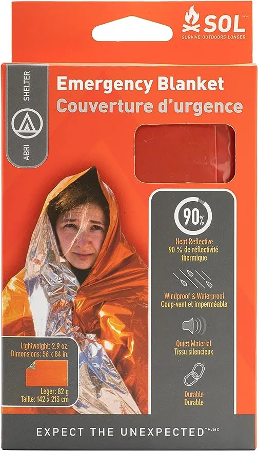 Survive Outdoors Longer 90% Reflective Emergency Blanket, Pack of 4